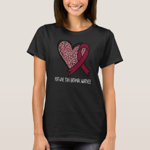 Camiseta Leopard Heart Port Wine Stain Birthmark Sensibence