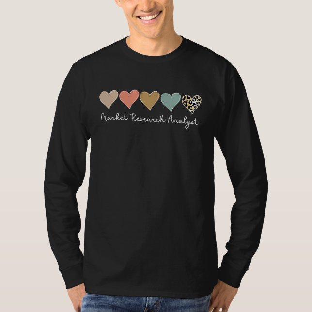 Camiseta Leopard Hearts Valentine's day for Market Research (Frente)