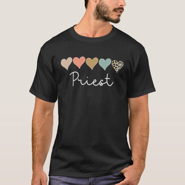 Camiseta Leopard Hearts Valentine's day for Team Priest Val (Frente)