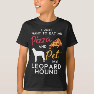 Camiseta Leopard Hound Dog Pizza dono de Natal Birt