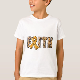 Camiseta Leopard Imprime Laranja Fita Laranja Fé Acesa Cons