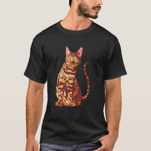 Camiseta Leopard Kitten Mãe Pai Trabalho de arte Colorida C