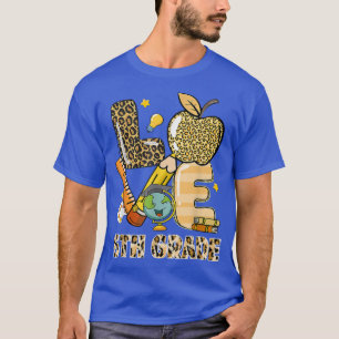 Camiseta Leopard Love Ensinando 5 De Volta Ao Tea Escolar