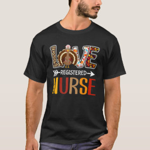 Camiseta Leopard Love Turkey RN Enfermeira Registrada Thank