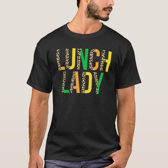 Camiseta Leopard Lucky Lunch Lady St Patrick's Day Cafeteri (Frente)