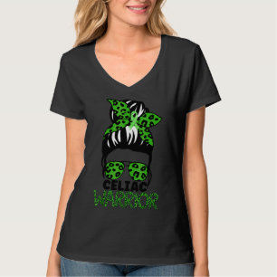 Camiseta Leopard Messaging Hair Bun Celiac Sensibilização W