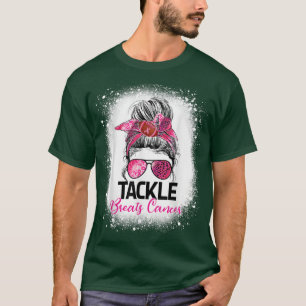 Camiseta Leopard Messy Bun Tackle Sensibilização do Cancer
