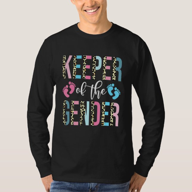 Camiseta Leopard Pink Or Blue Cute Keeper Of Gender Design (Frente)