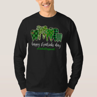 Camiseta Leopard Plaid Tooth Teeth Dental Hygienist St Patr
