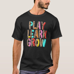 Camiseta Leopard Play Aprende A Aumentar A Vida Do Professo