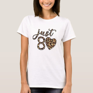 Camiseta Leopard Print 80 Birthday T Shirt
