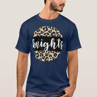 Camiseta Leopard Print Knights Team Mascot School Spirit Ga