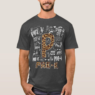 Camiseta Leopard Print Pré K Crianças de Professores de vol