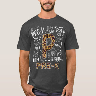 Camiseta Leopard Print Pré K Crianças de Professores de vol