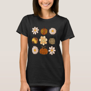 Camiseta Leopard Pumpkin Floral Fall Station vibes for Autu