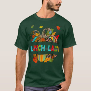 Camiseta Leopard Pumpkin outono outono Outono Almoço de Açã