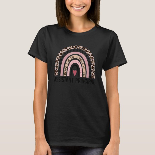 Camiseta Leopard Rainbow Assistant Principal No Último Dia  (Frente)