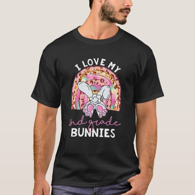 Camiseta Leopard Rainbow Eu Amo Meu Segundo Grau Bunnis Tea (Frente)