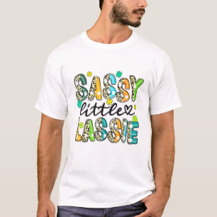 Camiseta Leopard Sassy Little Lassie, Citação do Dia de P