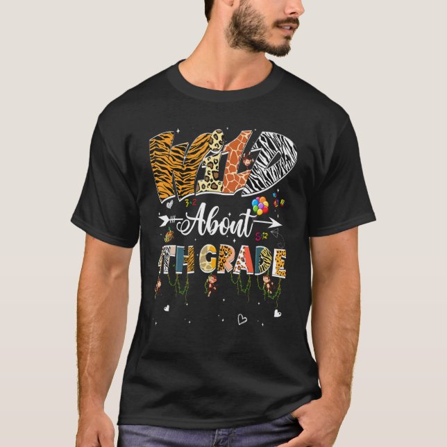 Camiseta Leopard Selvagem No 4º Ano De Volta À Escola Safar (Frente)