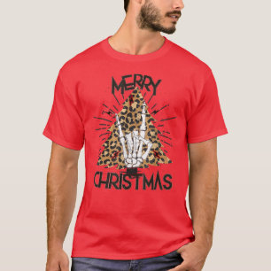 Camiseta Leopard Skeleton Rock N Roll Sinal Feliz Chris