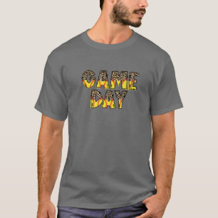 Camiseta Leopard Softball Game Day Vibes Tee Softball Mãe 