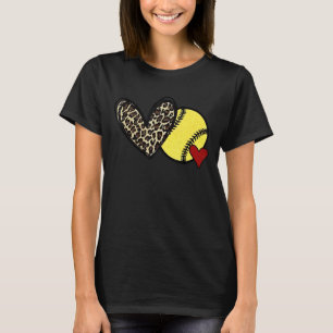 Camiseta Leopard Softball Mãe Jogo de Softball Vibes Mothe