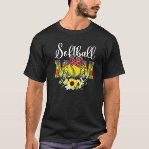 Camiseta Leopard Softball Mãe Tie Dye Jogos de Softball Mot