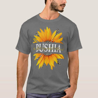 Camiseta Leopard Sunflower Bushia Agradável Abençoado