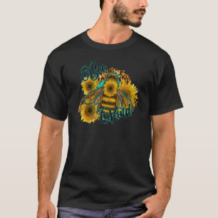 Camiseta Leopard Sunflower Honey Bee Be Kind And Humble Kin