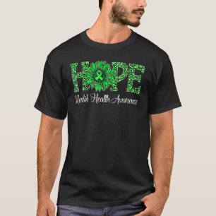 Camiseta Leopard Sunflower Hope Mental Health Awarness Gue