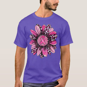 Camiseta Leopard Sunflower Pink Friso Cancer de Awaren