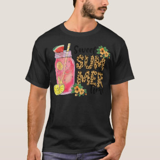Camiseta Leopard Sweet Summer Time Engraçado Adoro Summer B