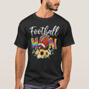 Camiseta Leopard Tie Dye Futebol da mamãe Dia do Jogo da Vi