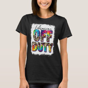 Camiseta Leopard Tie Dye Librarian Off Duty No Último Dia D