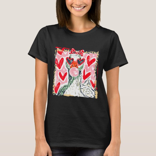 Camiseta Leopard Valentine's Day Goose Cute Animal Couple M (Frente)