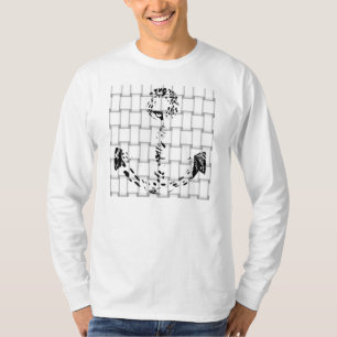 Camiseta Leopardo-anjo preto e branco