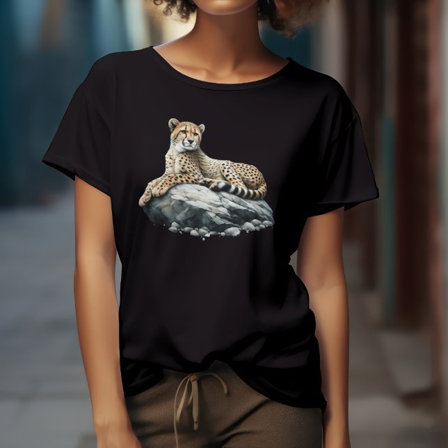 Camiseta Leopardo Aquarela Artística (Criador carregado)