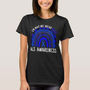 Camiseta Leopardo Arco-Íris Pode Vestir Blue Als Awarness M