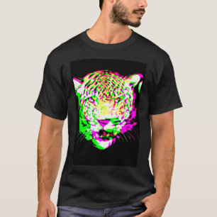 Camiseta Leopardo Artístico Psicodélico Animal Legal Colori