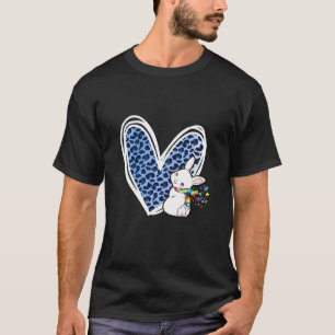 Camiseta Leopardo Azul Ele Páscoa Coelhinhos Autismo Crianç