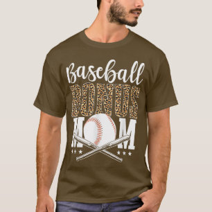 Camiseta Leopardo Baseball Bonus Mãe Dia de as mães Stepme