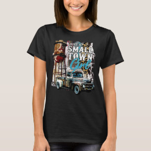 Camiseta Leopardo Cowgirl Truck Apenas Uma Pequena Garota D