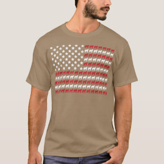 Camiseta leopardo-da-neve 4° de julho