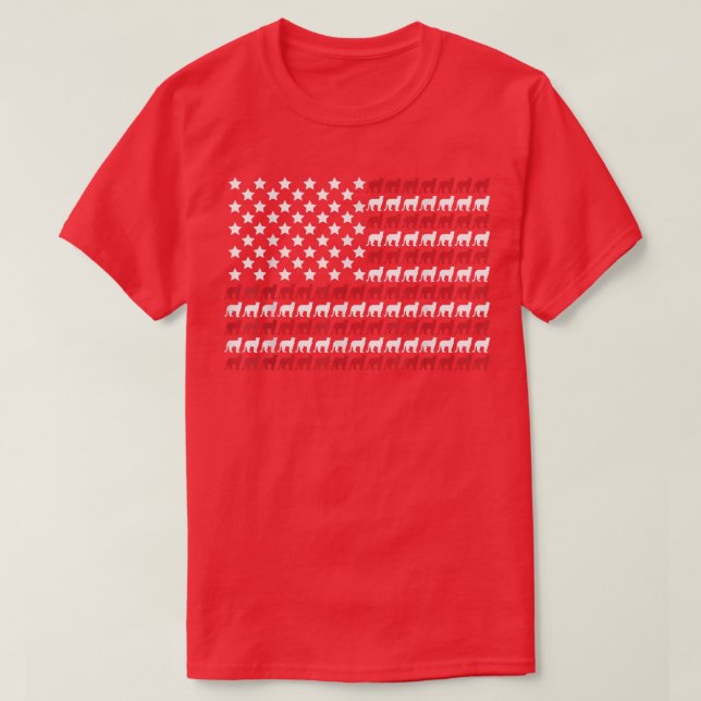 Camiseta leopardo-da-neve 4° de julho (Frente do Design)