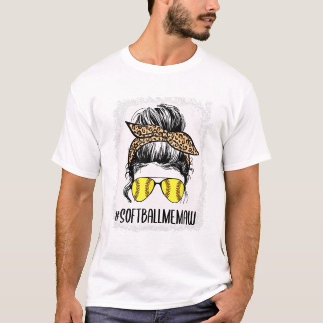 Camiseta Leopardo da Vida de Memória de Softball (Frente)