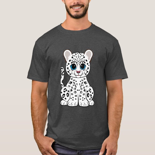 Camiseta Leopardo de neve Cub (Frente)