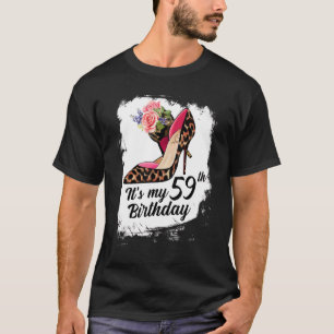 Camiseta Leopardo de salto alto de 59 anos é meu 59º aniver