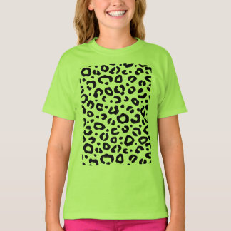 Camiseta Leopardo-Design T-Shirt das raparigas