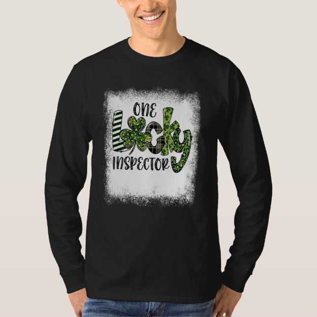 Camiseta Leopardo Dia de São Patrício Sangrado Um Inspetor  (Frente)